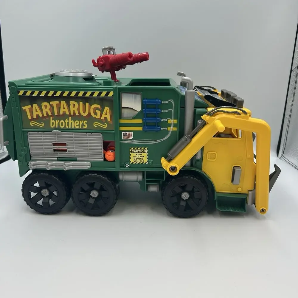 2015 Playmates TMNT Out of the Shadows Tartaruga Brothers Garbage Truck Toy Kids